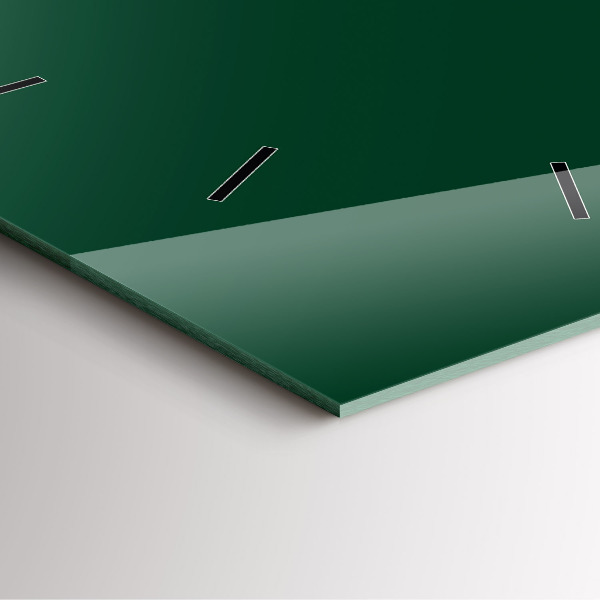 Szögletes fali üvegóra Színe üveg zöld