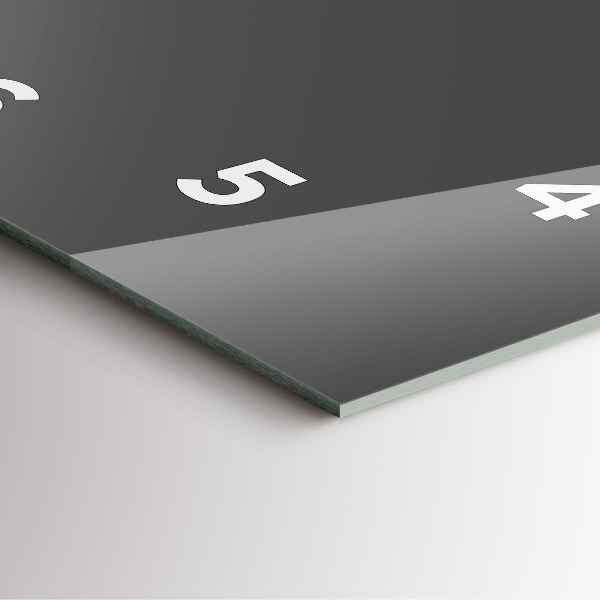 Szögletes fali üvegóra Szürke szín