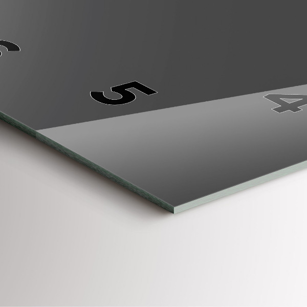 Szögletes fali üvegóra Szürke szín