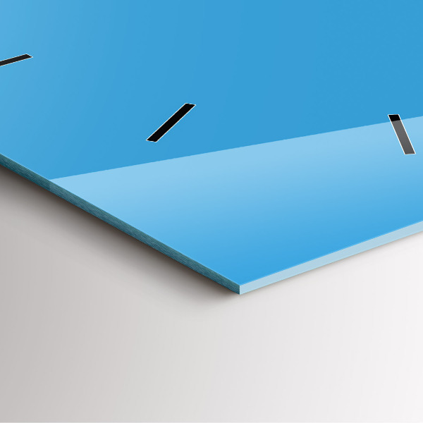 Szögletes fali üvegóra Kék