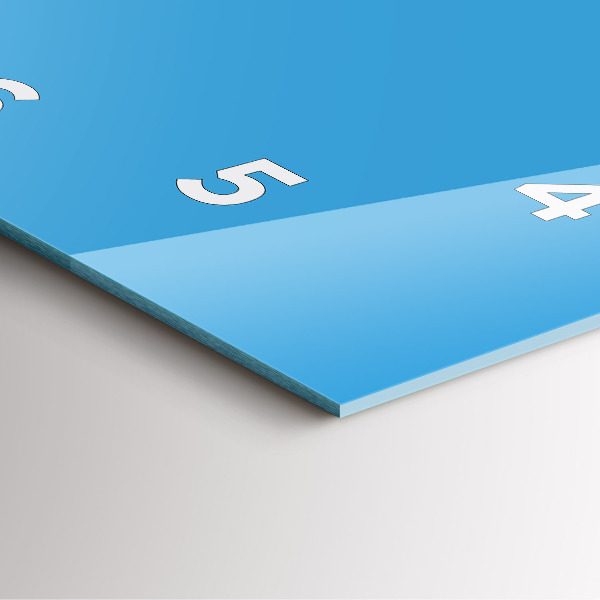 Szögletes fali üvegóra Kék