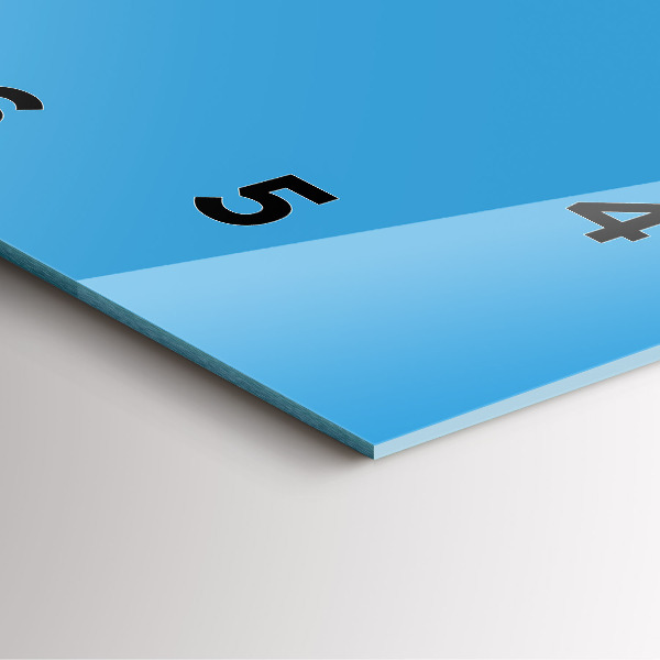 Szögletes fali üvegóra Kék