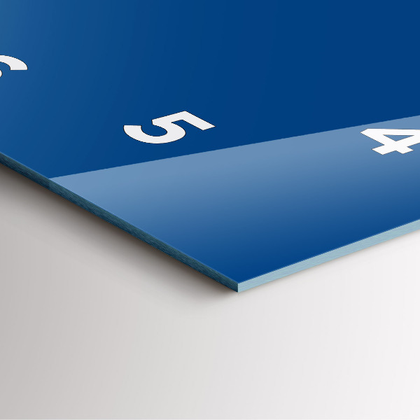 Szögletes fali üvegóra Kék