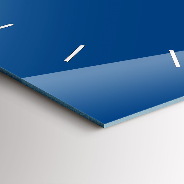 Szögletes fali üvegóra Kék