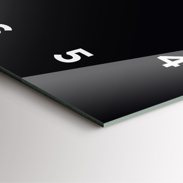 Szögletes fali üvegóra Fekete