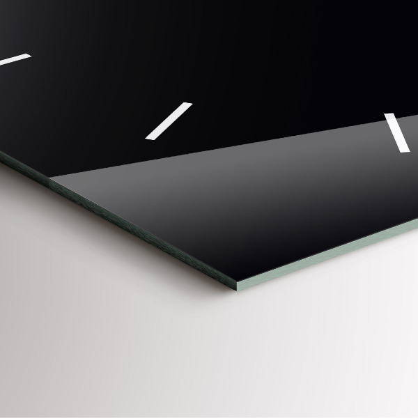 Szögletes fali üvegóra Fekete