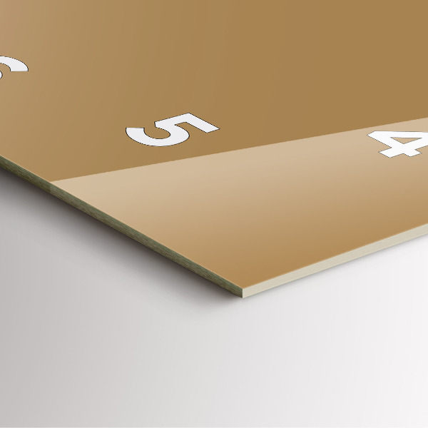 Szögletes fali üvegóra Bézs