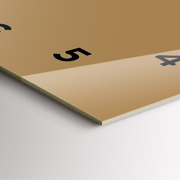 Szögletes fali üvegóra Bézs