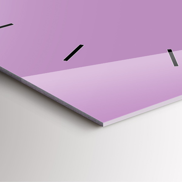 Szögletes fali üvegóra Halványlila