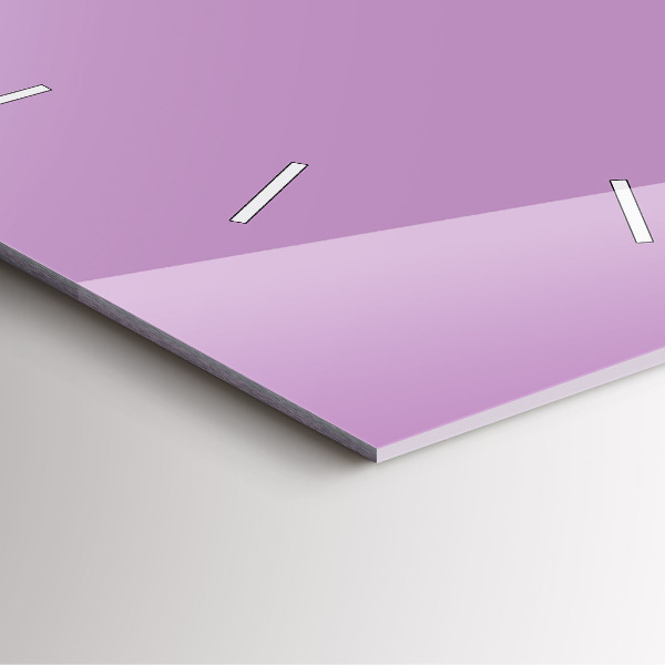 Szögletes fali üvegóra Halványlila