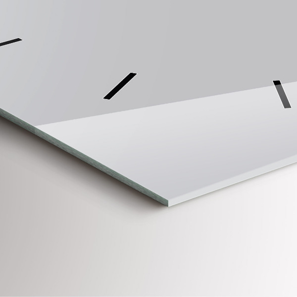 Szögletes fali üvegóra Világos szürke