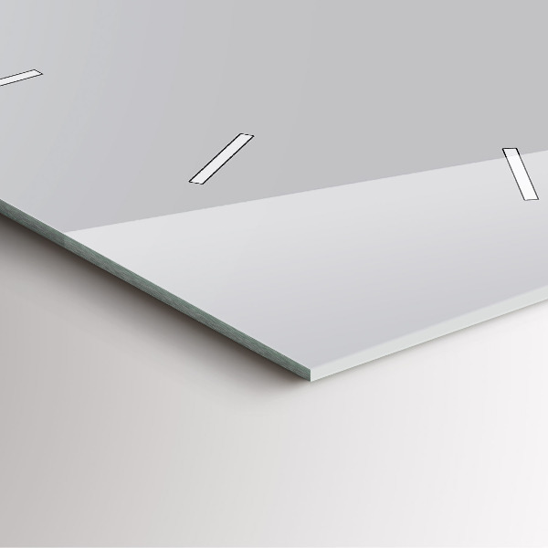 Szögletes fali üvegóra Világos szürke