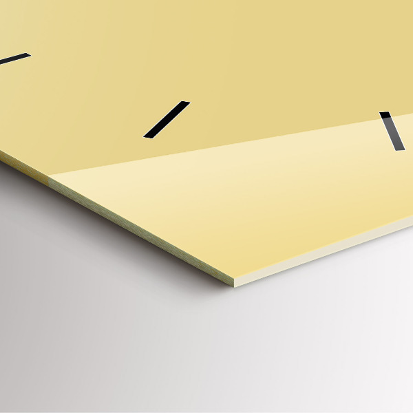 Szögletes fali üvegóra Tejszínes