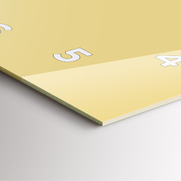 Szögletes fali üvegóra Tejszínes