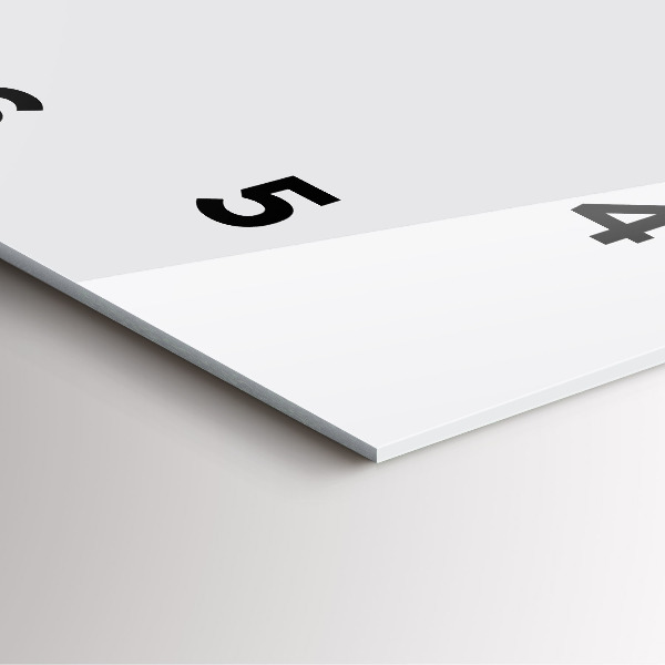 Szögletes fali üvegóra Fehér