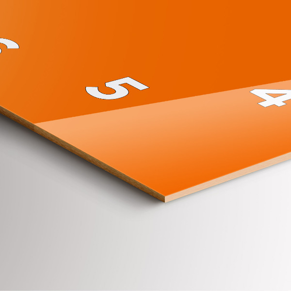 Szögletes fali üvegóra Narancs