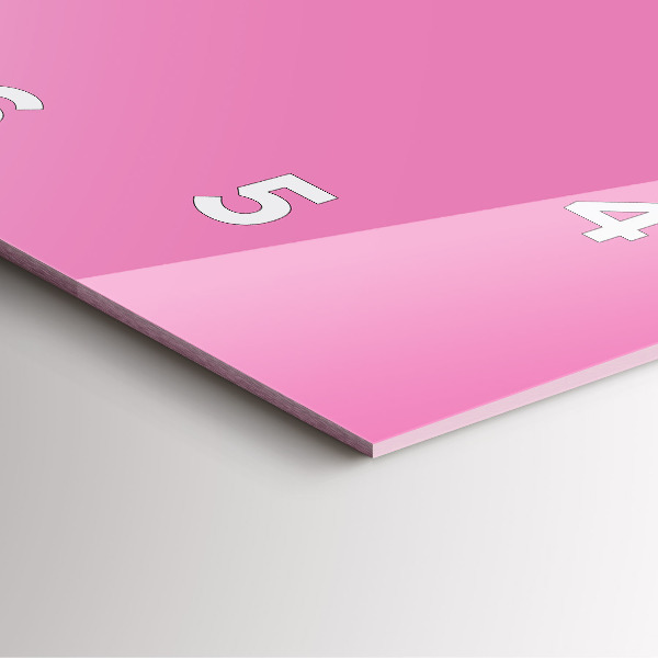 Szögletes fali üvegóra Rózsaszín