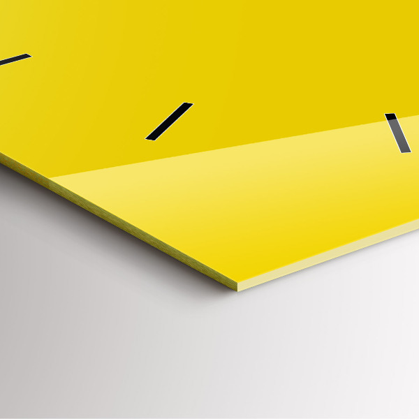 Szögletes fali üvegóra Sárga