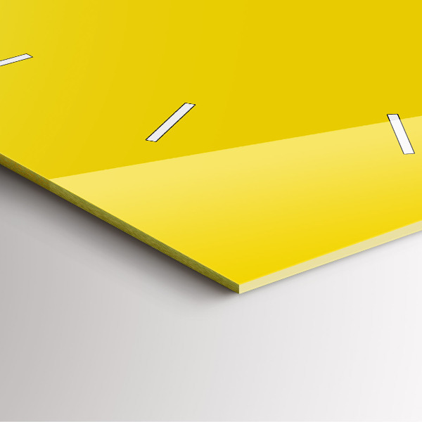 Szögletes fali üvegóra Sárga