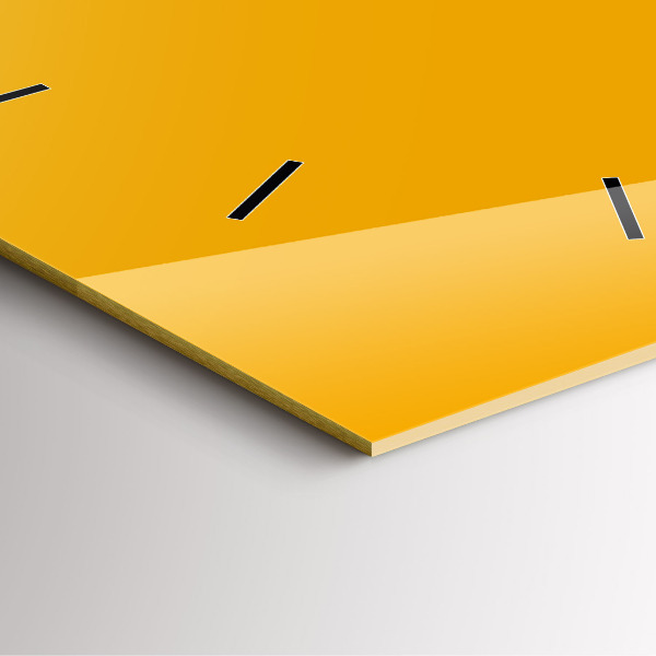 Szögletes fali üvegóra Sötét sárga