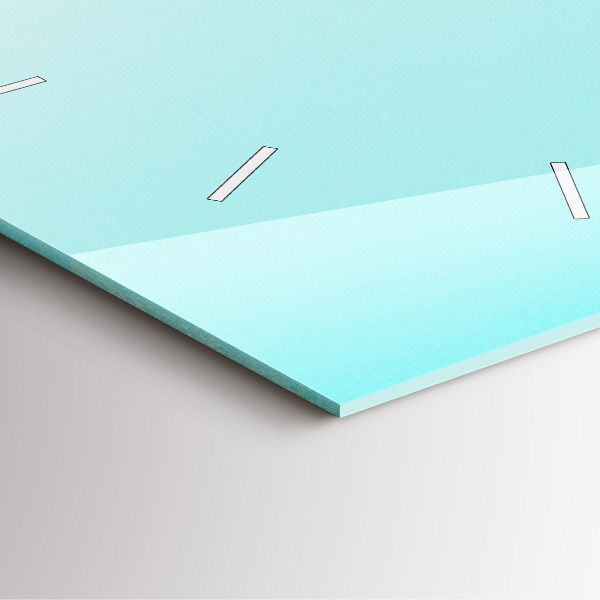 Szögletes fali üvegóra Zöld pálmafák