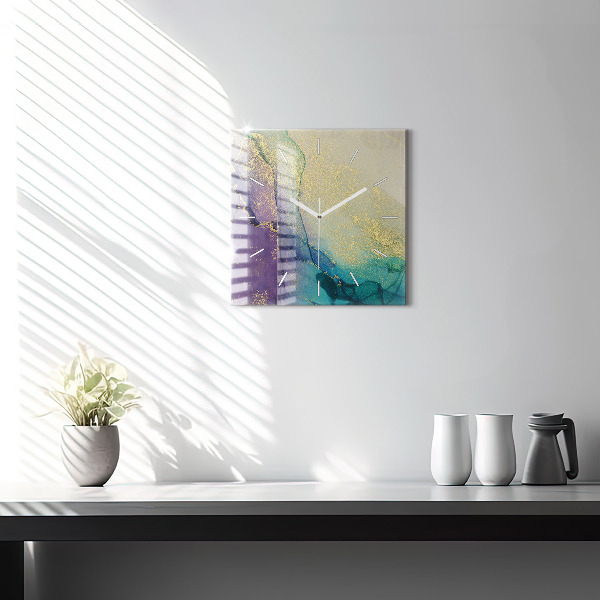 Szögletes fali üvegóra Színek absztrakciója