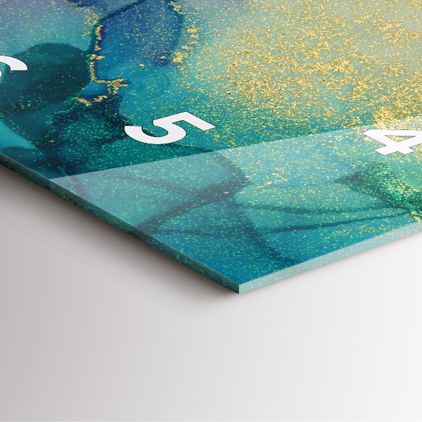 Szögletes fali üvegóra Színek absztrakciója