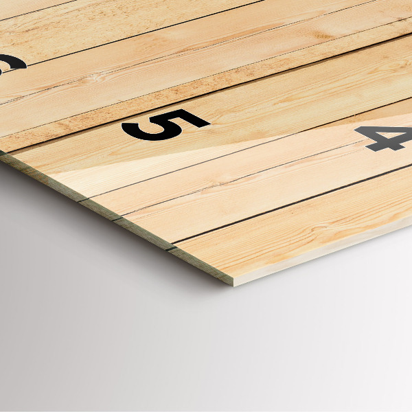 Szögletes fali üvegóra Fa táblák