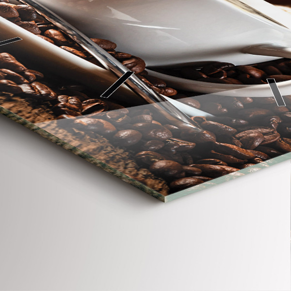 Szögletes fali üvegóra Egy csésze kávét