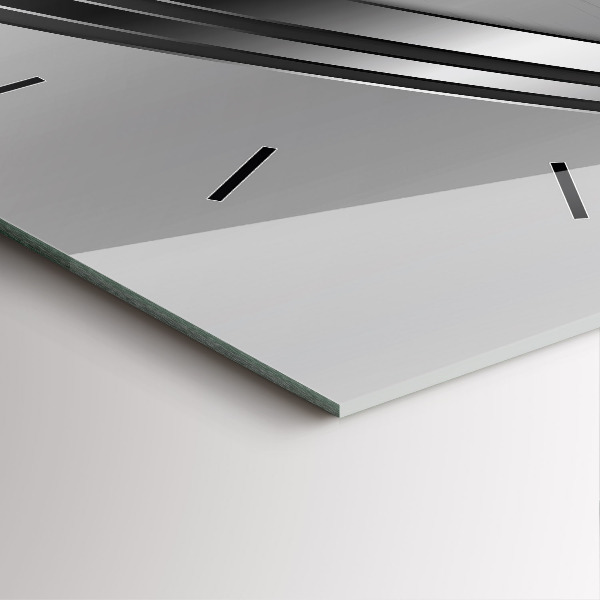 Szögletes fali üvegóra Ezüst vonalak