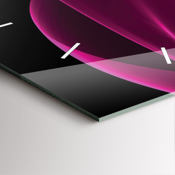 Szögletes fali üvegóra Rózsaszín absztrakció