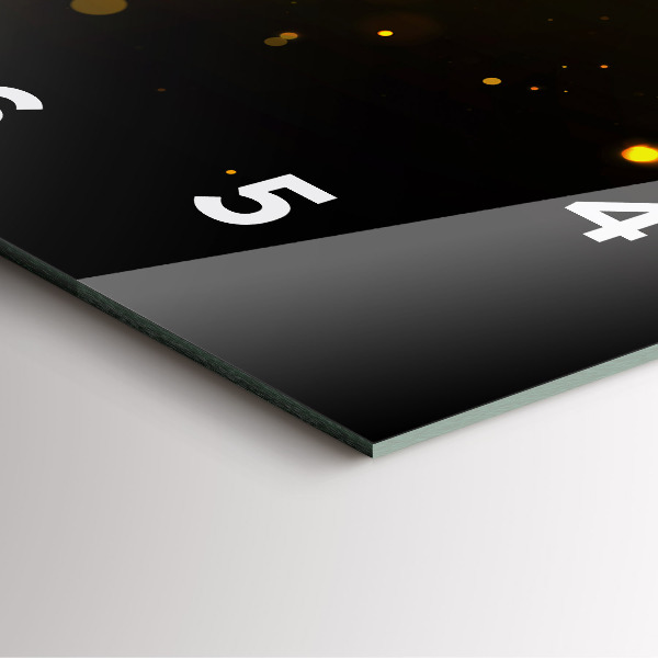 Szögletes fali üvegóra Arany por