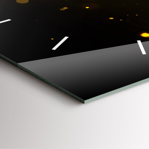 Szögletes fali üvegóra Arany por