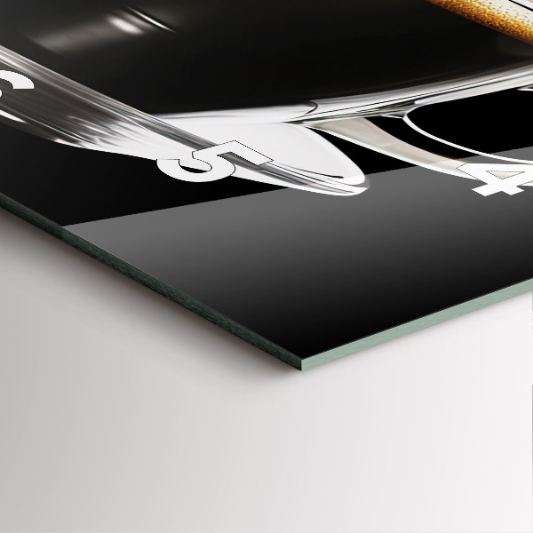 Szögletes fali üvegóra Feketekávé