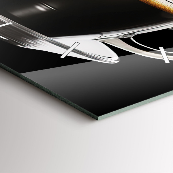 Szögletes fali üvegóra Feketekávé