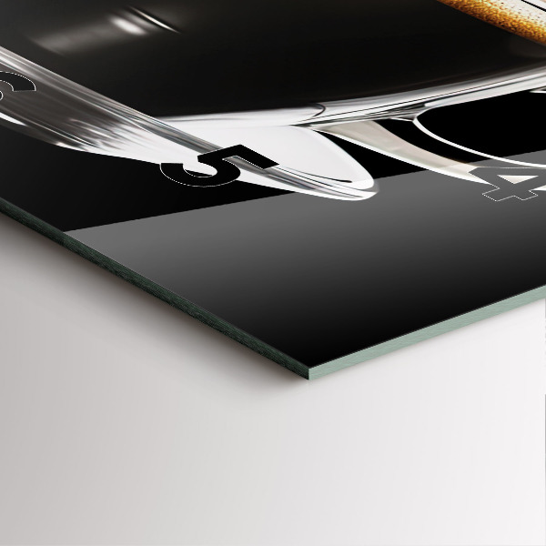 Szögletes fali üvegóra Feketekávé