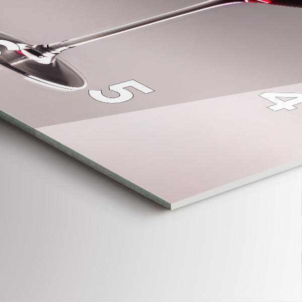 Szögletes fali üvegóra Egy pohár vörösbor