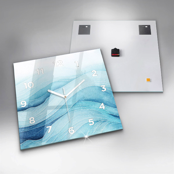 Szögletes fali üvegóra Kék felhők