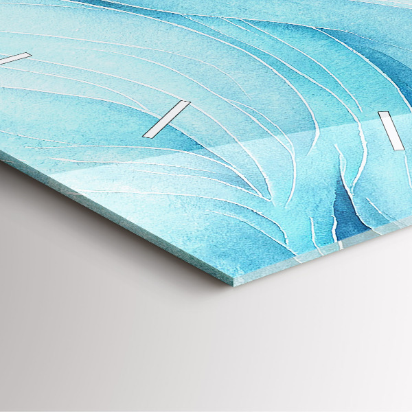 Szögletes fali üvegóra Kék felhők