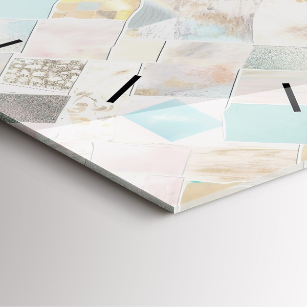 Szögletes fali üvegóra Színes csempe