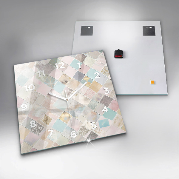 Szögletes fali üvegóra Színes csempe