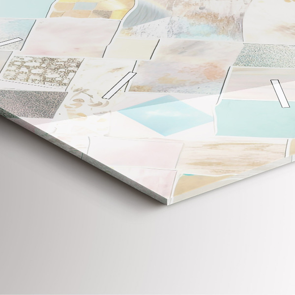 Szögletes fali üvegóra Színes csempe