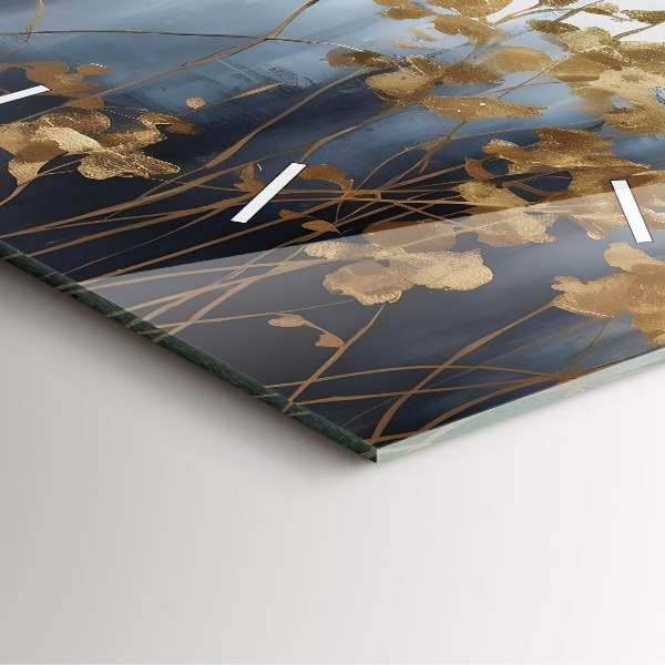 Szögletes fali üvegóra Absztrakt virágok