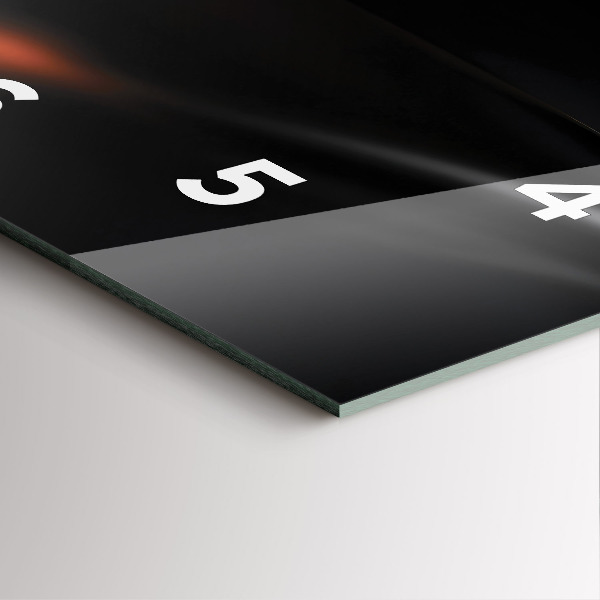 Szögletes fali üvegóra Absztrakció