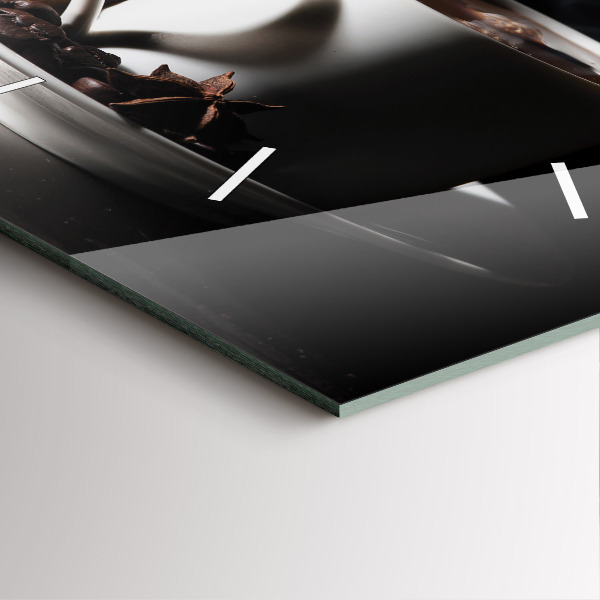 Szögletes fali üvegóra Egy csésze kávét