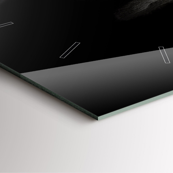 Szögletes fali üvegóra Scottish Fold kutya és macska