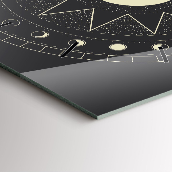 Szögletes fali üvegóra Holdfázisok