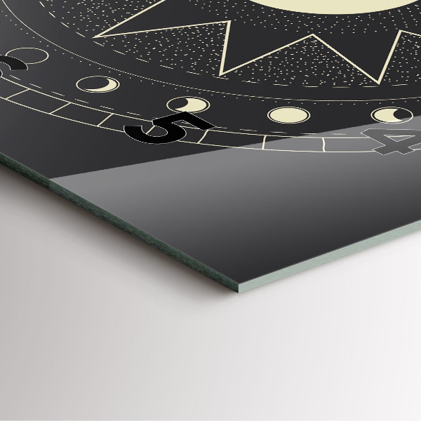 Szögletes fali üvegóra Holdfázisok