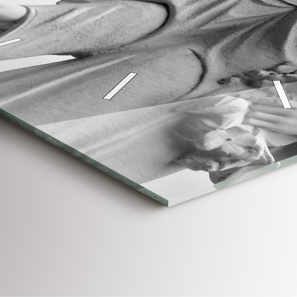 Szögletes fali üvegóra Öreg angyal szobor