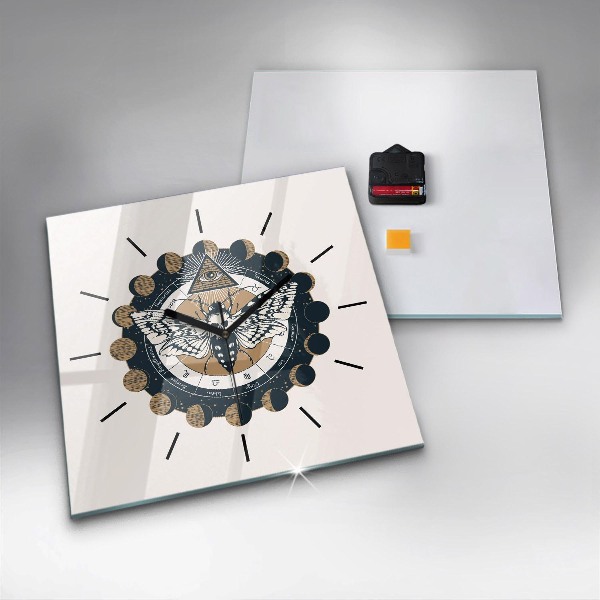 Szögletes fali üvegóra Holdfázisok és a szem